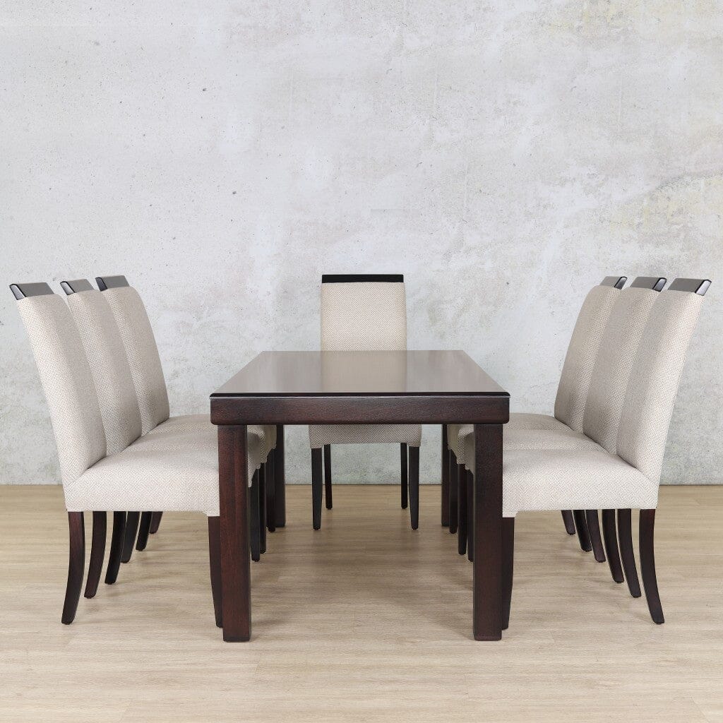 Urban Dining Set - 8 Seater - Dark Mahogany Dining room set Leather Gallery 