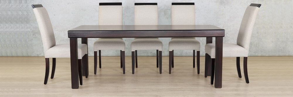 Urban Dining Set - 8 Seater - Dark Mahogany Dining room set Leather Gallery 