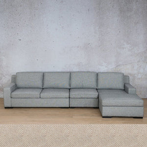 Rome Fabric Sofa Chaise Modular Sectional - RHF Fabric Corner Suite Leather Gallery Dapple 