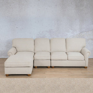 Salisbury Fabric Sofa Chaise Modular Sectional - LHF Fabric Corner Suite Leather Gallery Dapple 