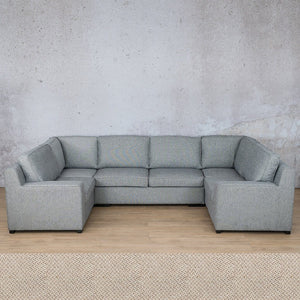 Rome Fabric U-Sofa Sectional Fabric Corner Suite Leather Gallery Dapple 