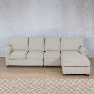 Salisbury Fabric Sofa Chaise Modular Sectional - RHF Fabric Corner Suite Leather Gallery Dapple 