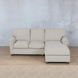 Salisbury Fabric Sofa Chaise Sectional - RHF Fabric Corner Suite Leather Gallery Dapple 