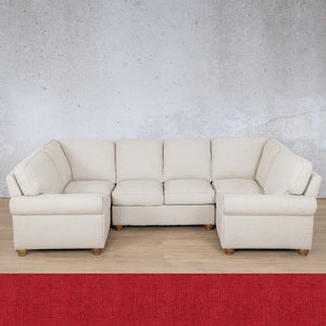 Salisbury Fabric U-Sofa Sectional Fabric Sectional Leather Gallery Delicious Cherry 