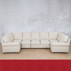 Salisbury Fabric Modular U-Sofa Sectional Sofa Fabric Sectional Leather Gallery Delicious Cherry 