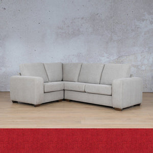 Stanford Fabric L-Sectional 4 Seater - LHF Fabric Sectional Leather Gallery Delicious Cherry 