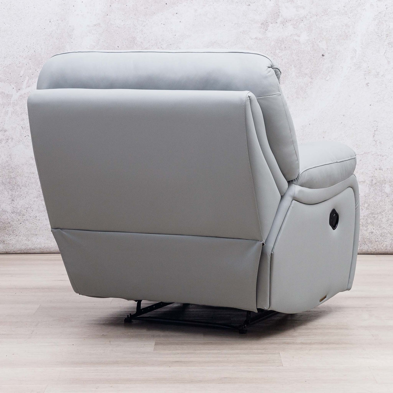 Delta 1 Seater Leather Recliner Chairs - Manatee Grey - Leather Recliner