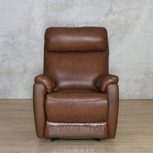 Denver 1 Seater Leather Recliner - Available on Special Order Plan Only Leather Recliner Leather Gallery Saddle 