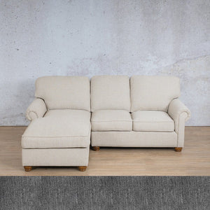 Salisbury Fabric Sofa Chaise Sectional - LHF Fabric Corner Suite Leather Gallery Detroit Black 