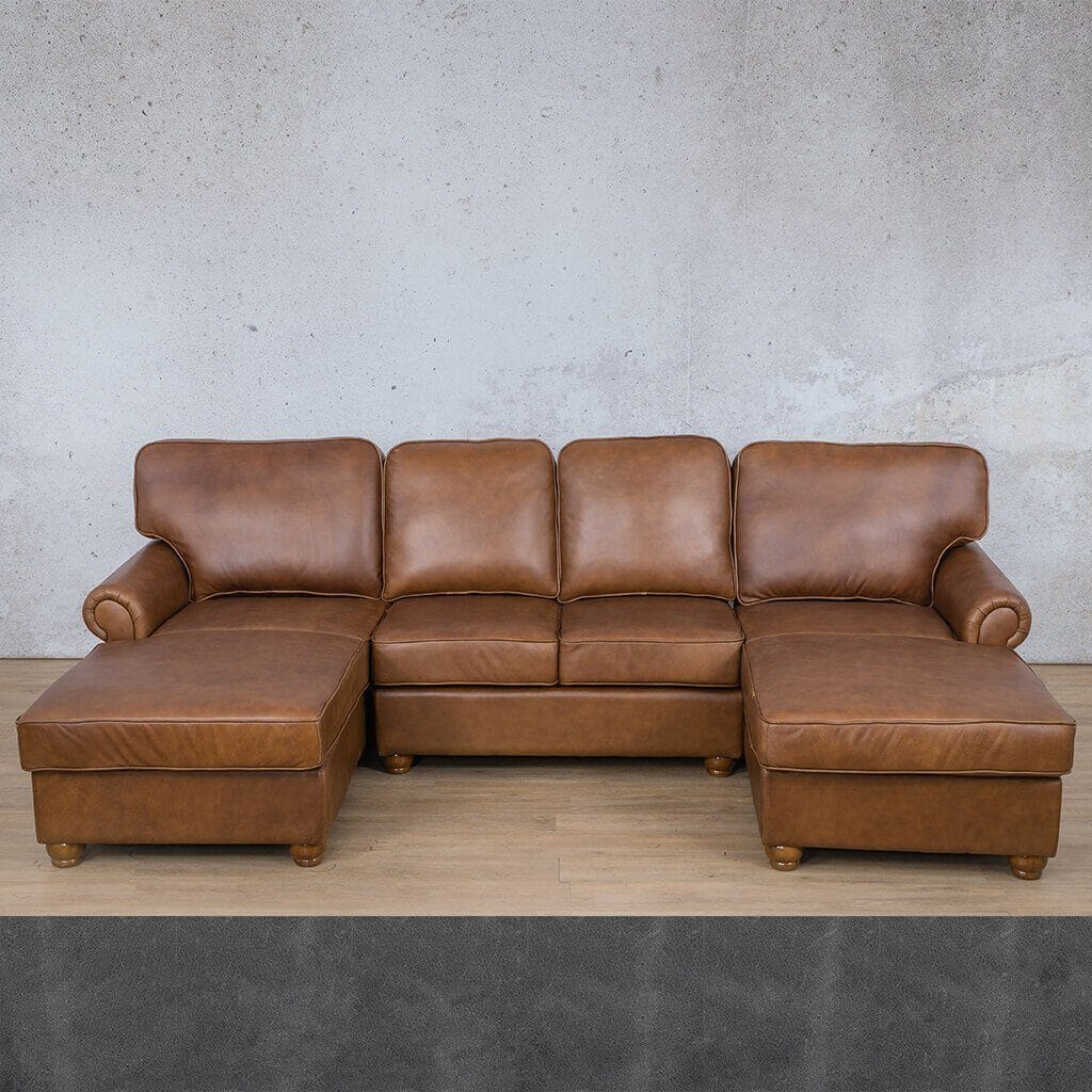 Salisbury Leather Sofa U-Chaise Sectional Leather Sectional Leather Gallery 