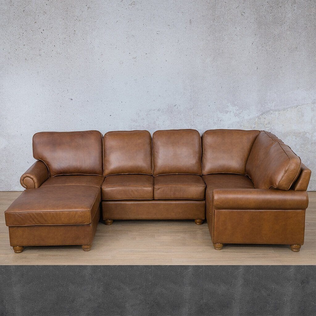 Salisbury Leather U-Sofa Chaise Sectional - LHF Leather Sectional Leather Gallery 