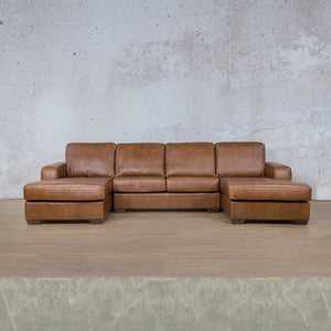 Stanford Leather U-Chaise Leather Sectional Leather Gallery 