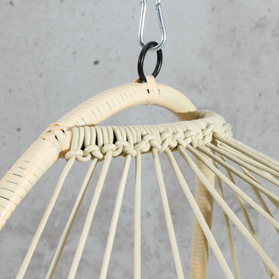 leather gallery madison hanging chair beige