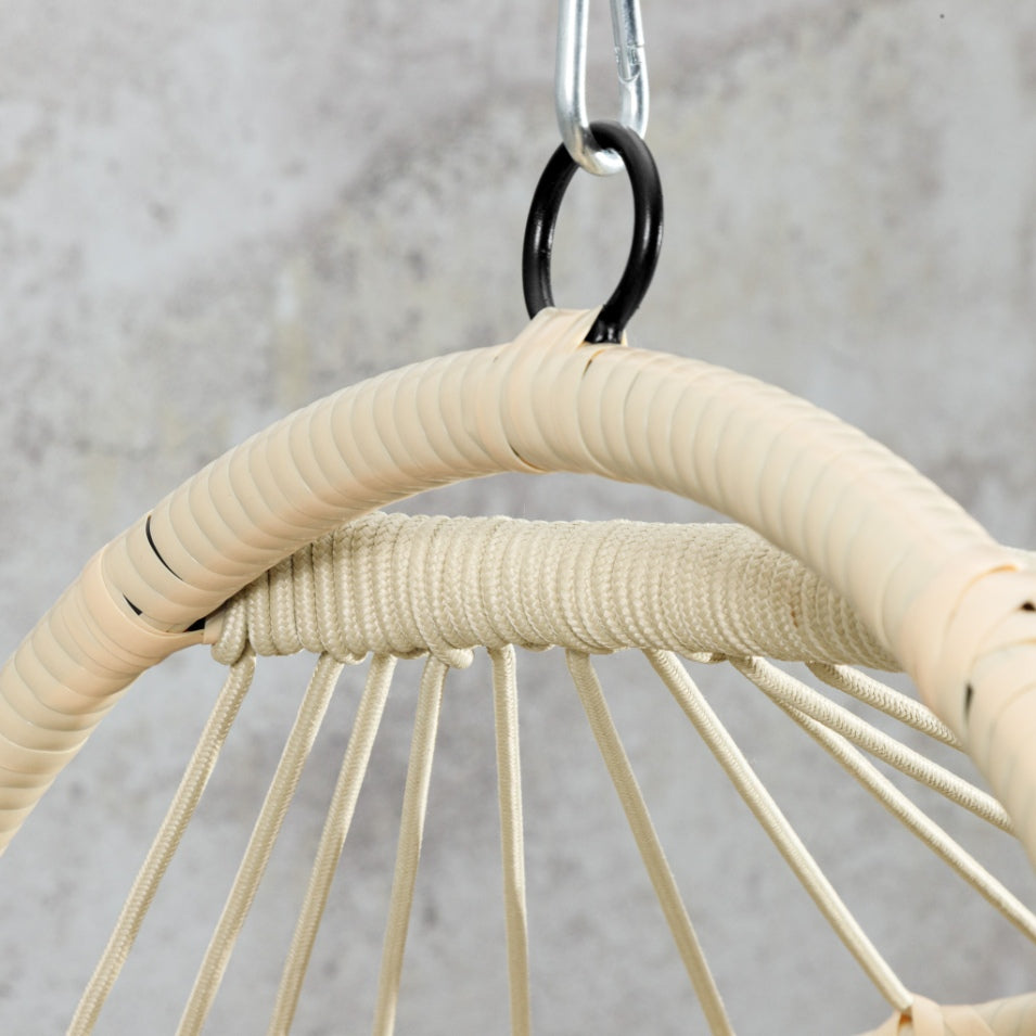 leather gallery madison hanging chair beige