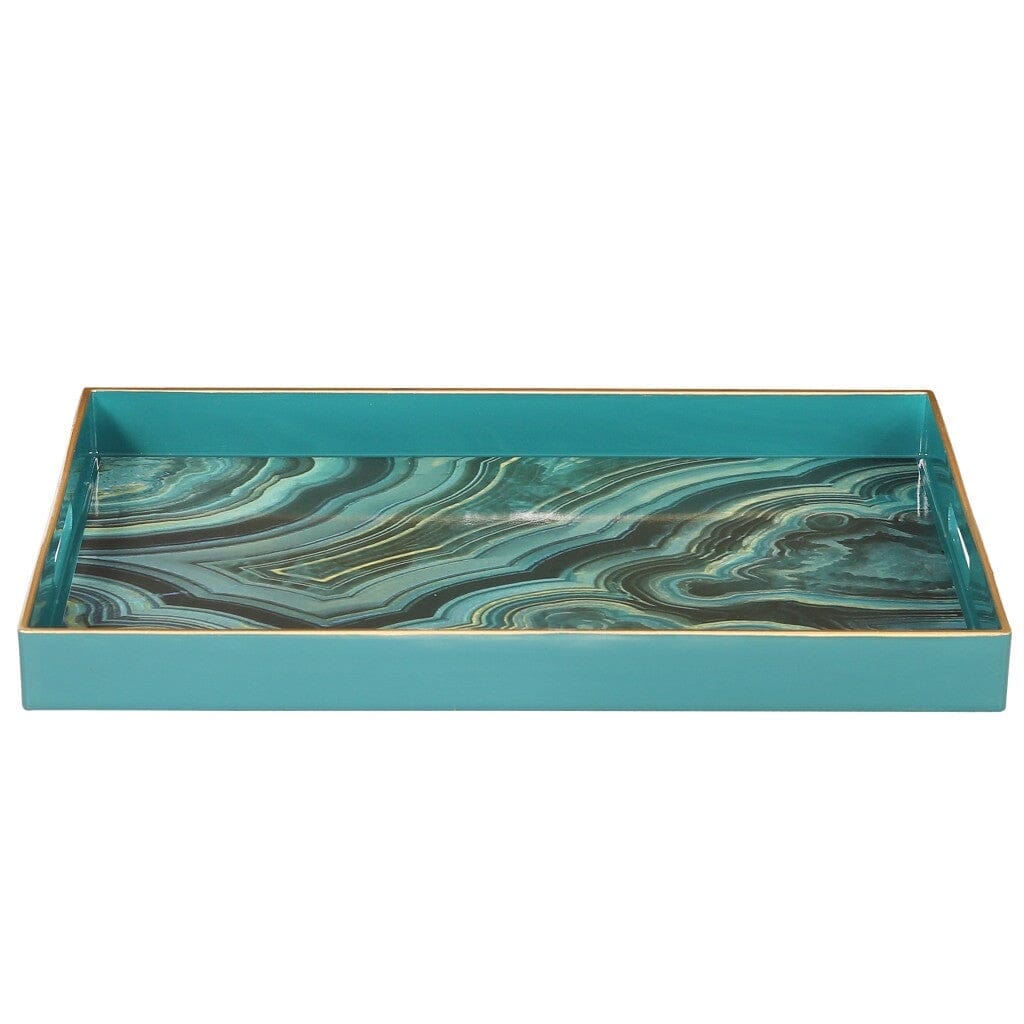 Effra Trays Blue Marbled Look Trays Leather Gallery Medium 