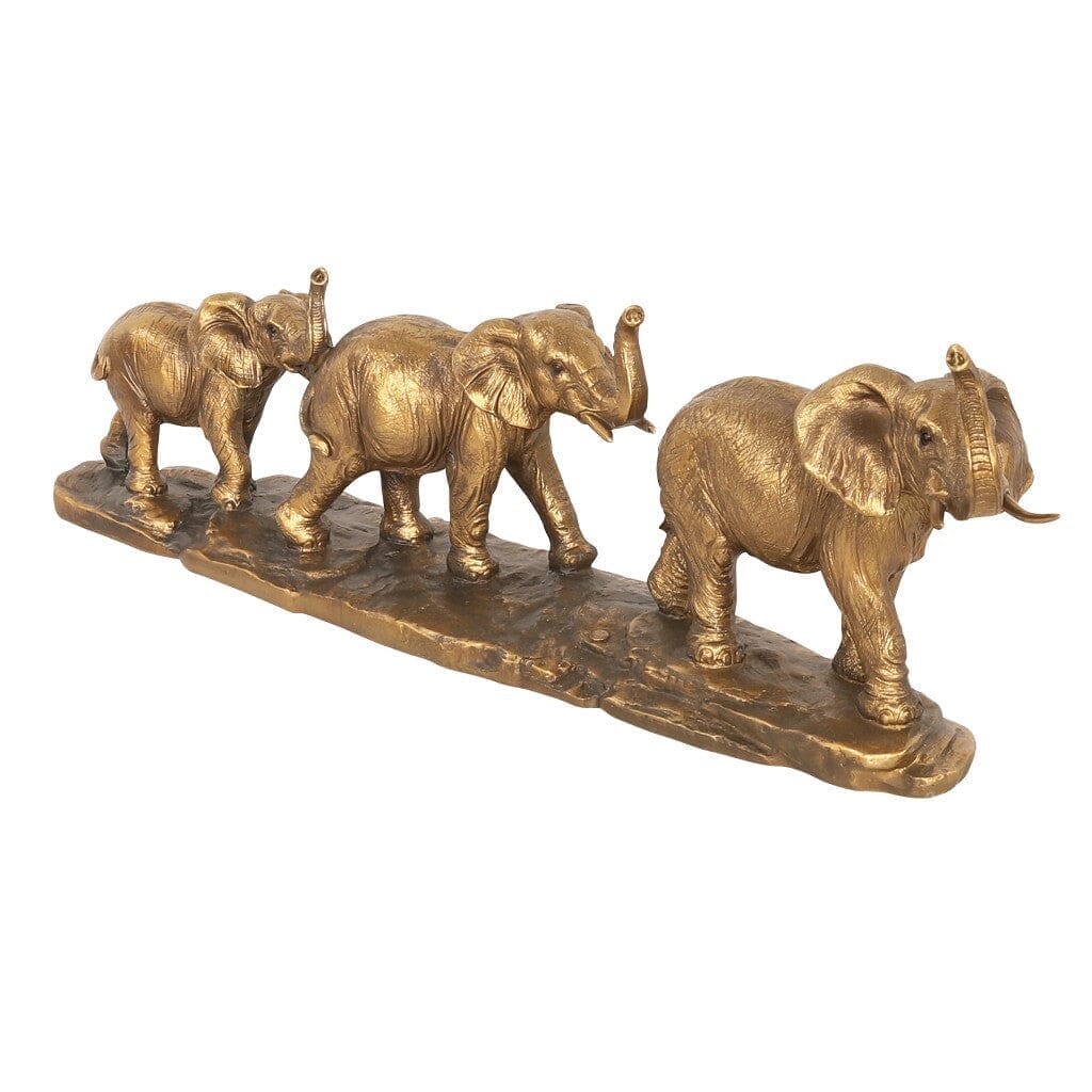 Elephant Family Statue Ornament Leather Gallery 
