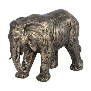 Elephant Sculpture Ornament Leather Gallery Length 35cm x Height 27cm 