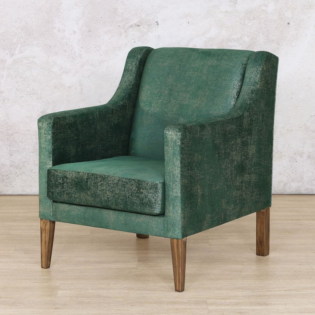 Julia Fabric Armchair - Emerald Green Fabric Armchair Leather Gallery 