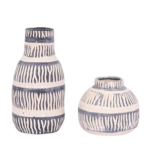 Ethnic Short Ceramic Vase Vase Leather Gallery 