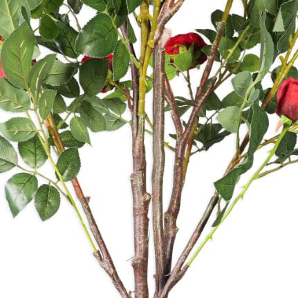 Faux Cabbage Red Rose Tree - 175cm Decor Leather Gallery 