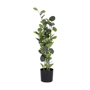 Faux Eucalyptus Plant Decor Leather Gallery Green 73cm 