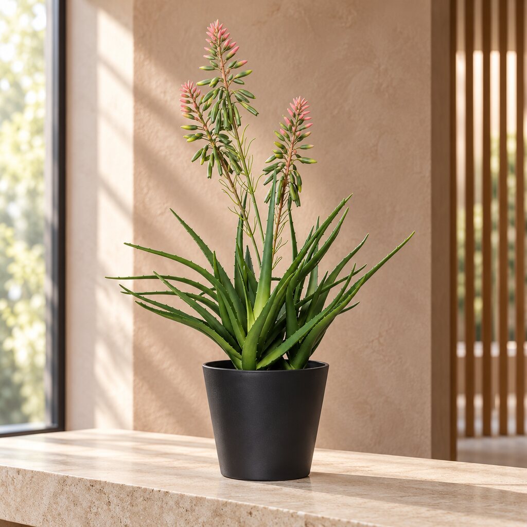 Faux Aloe Cooperi Plant - 51cm - Decor
