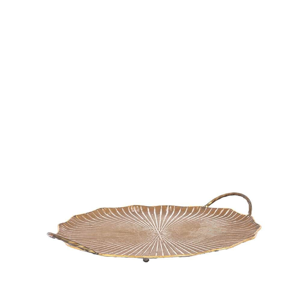 Faux Medium Lotus Leaf Tray Trays Leather Gallery 