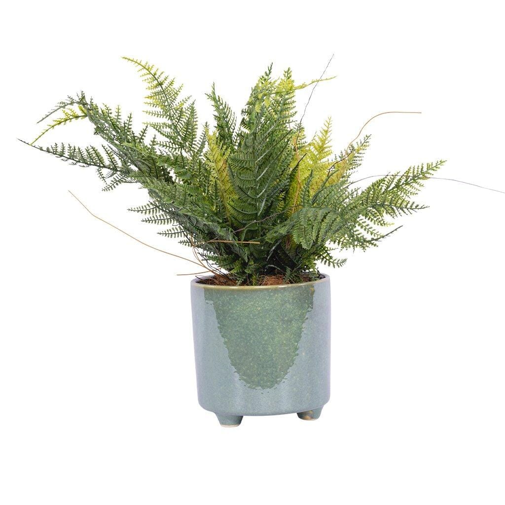 Faux Potted Fern Decor Leather Gallery 