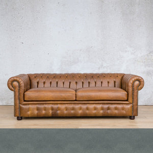 Chesterfield 3 Seater Leather Sofa Leather Sofa Leather Gallery Flux Blue 