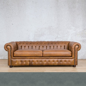 Chesterfield 3+2+1 Leather Sofa Suite Leather Sofa Leather Gallery Flux Blue 