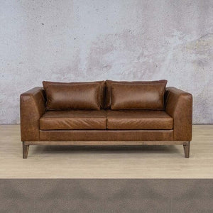 Willow 2-Seater Leather Sofa Leather Sofa Leather Gallery Flux Grey 