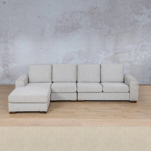 Stanford Fabric Modular Sofa Chaise - LHF Fabric Sectional Leather Gallery Frost Cream 