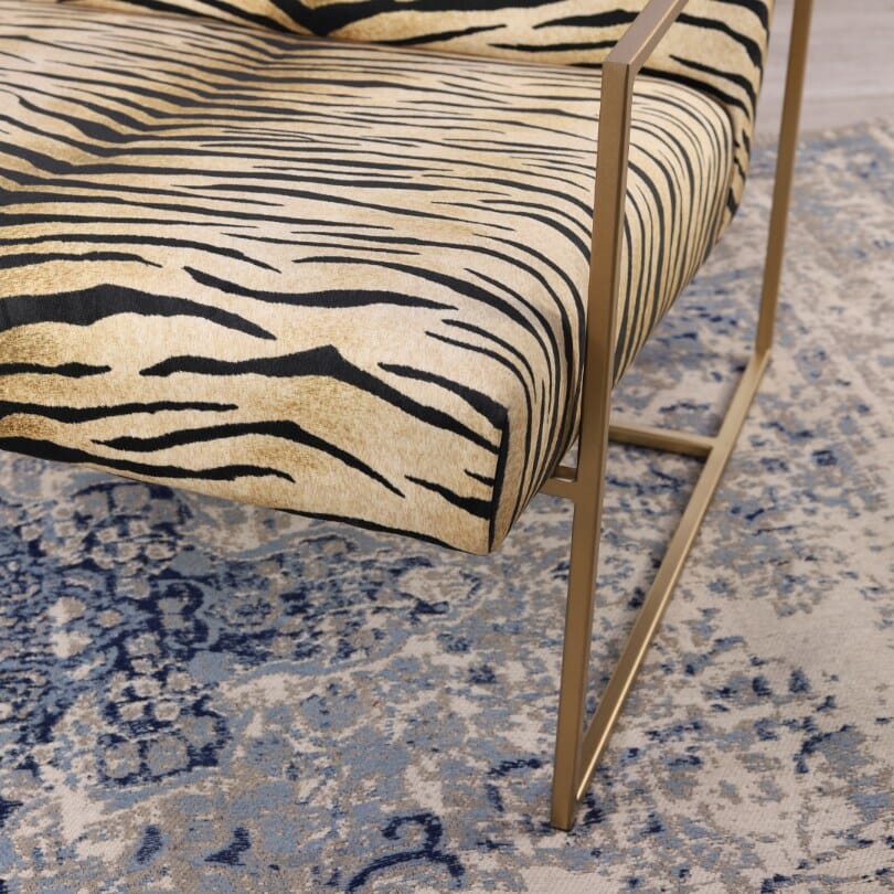 Gilmore Fabric Armchair - Safari Tiger Fabric Armchair Leather Gallery 