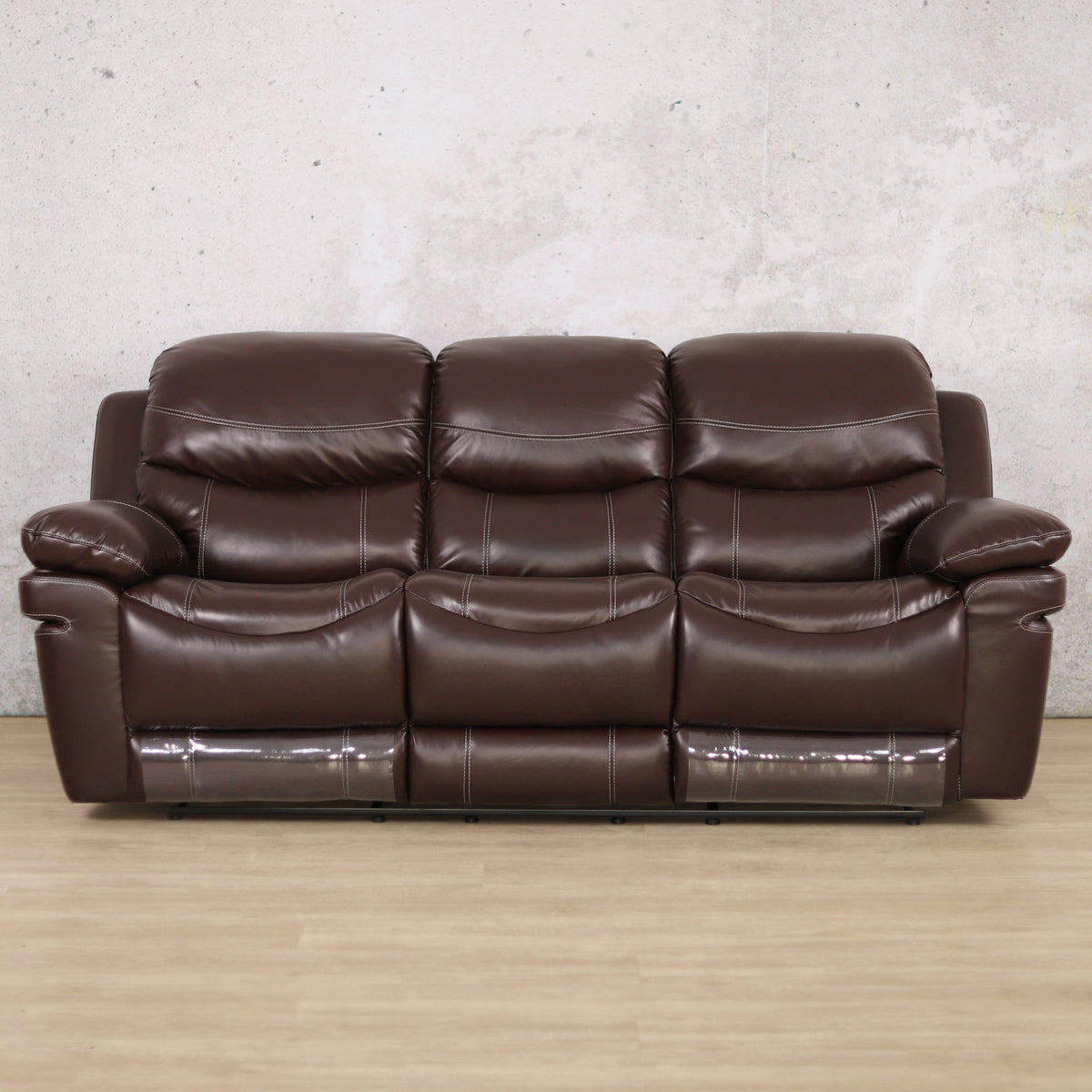 Geneva 3 Seater Leather Recliner Leather Recliner Leather Gallery Choc