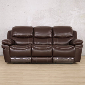 Geneva 3 Seater Leather Recliner Leather Recliner Leather Gallery Choc 