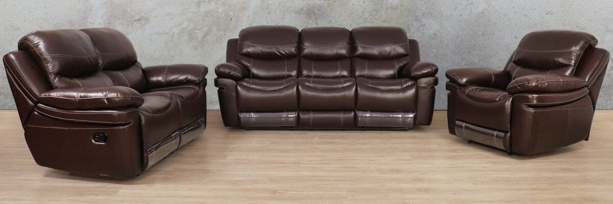 Geneva 3+2+1 Leather Recliner Suite - Available on Special Order Plan Only Leather Recliner Leather Gallery 