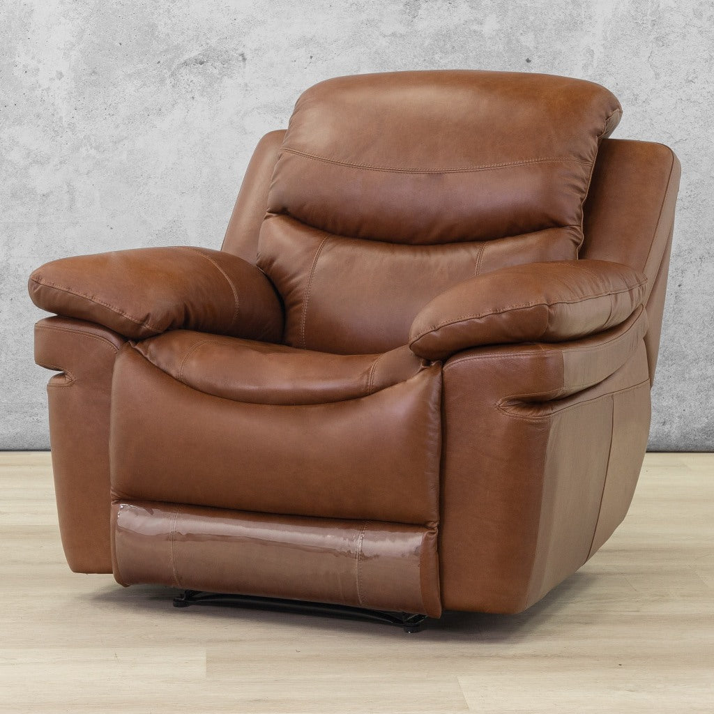 Geneva 1 Seater Leather Recliner | Leather Gallery | Imperial Royal Walnut