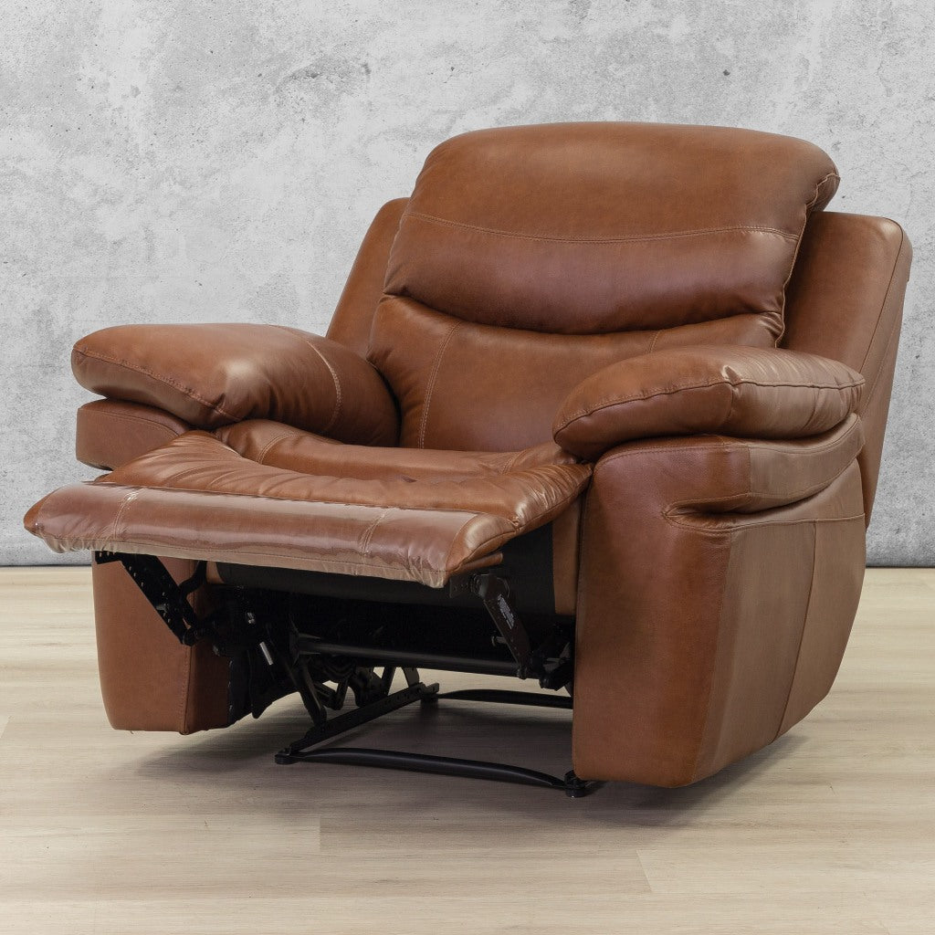 Geneva 1 Seater Leather Recliner | Leather Gallery | Imperial Royal Walnut