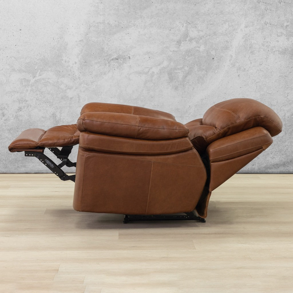 Geneva 1 Seater Leather Recliner | Leather Gallery | Imperial Royal Walnut
