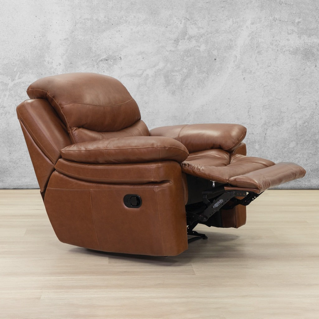 Geneva 1 Seater Leather Recliner | Leather Gallery | Imperial Royal Walnut