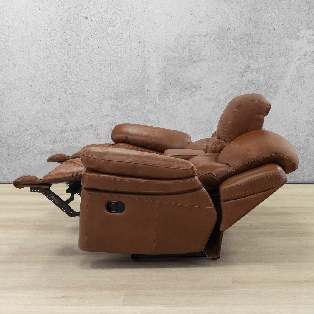 Geneva 2 Seater Home Theatre Leather Recliner Leather Recliner Leather Gallery | Imperial Royal Walnut