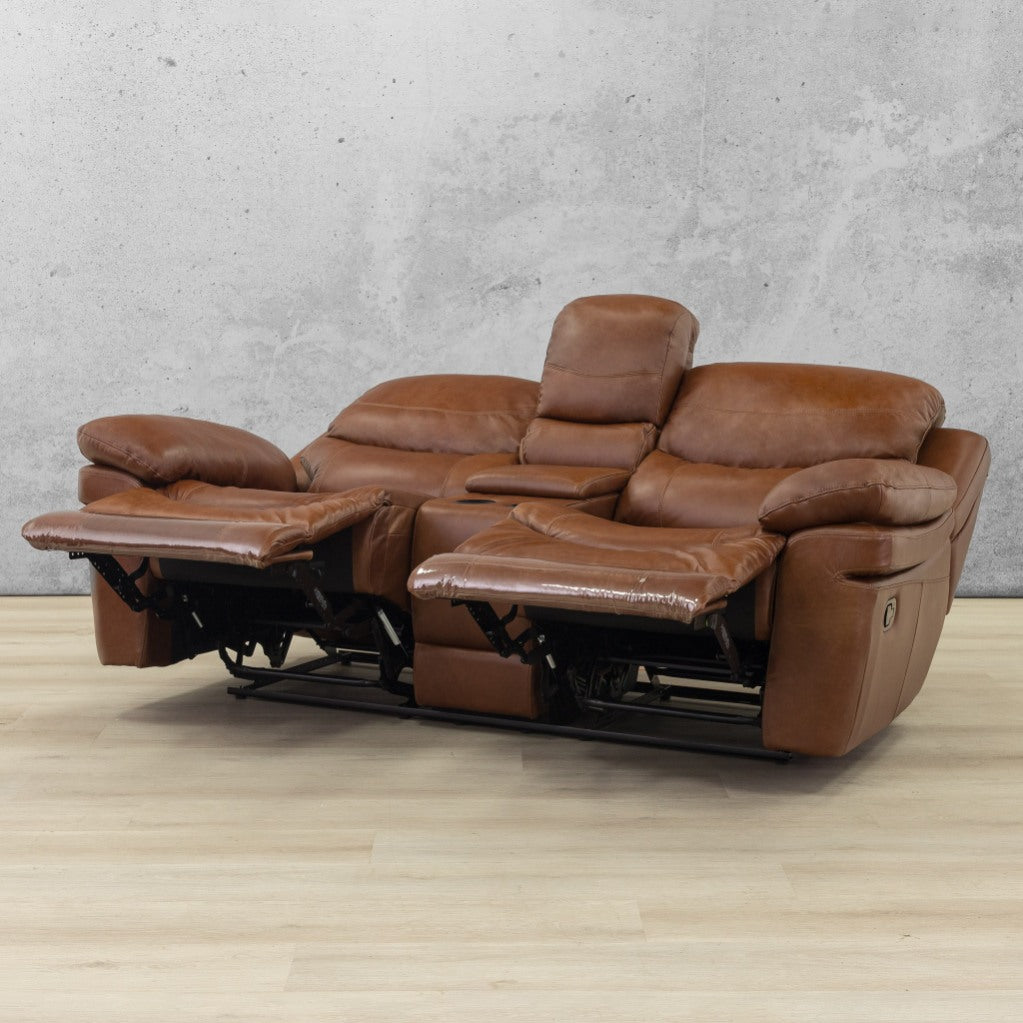 Geneva 2 Seater Home Theatre Leather Recliner Leather Recliner Leather Gallery | Imperial Royal Walnut
