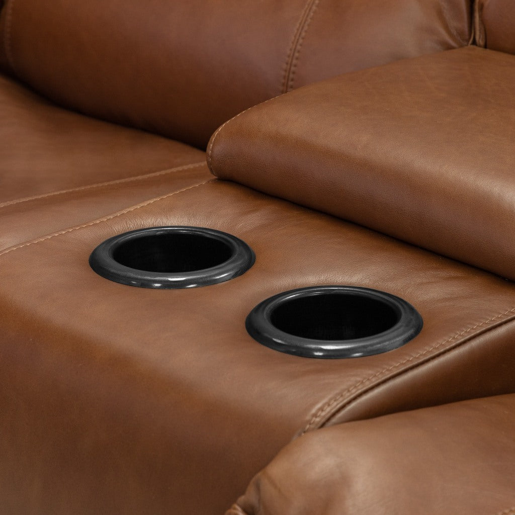 Geneva 2 Seater Home Theatre Leather Recliner Leather Recliner Leather Gallery | Imperial Royal Walnut