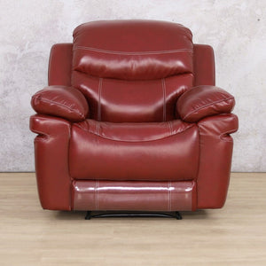Geneva 1 Seater Leather Recliner Leather Recliner Leather Gallery Wine 
