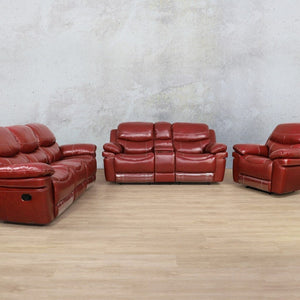 Geneva 3+2+1 Home Theatre Suite - Available on Special Order Plan Only Leather Recliner Leather Gallery Wine 