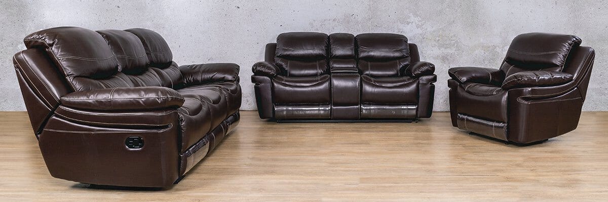 Geneva 3+2+1 Home Theatre Suite - Available on Special Order Plan Only Leather Recliner Leather Gallery 