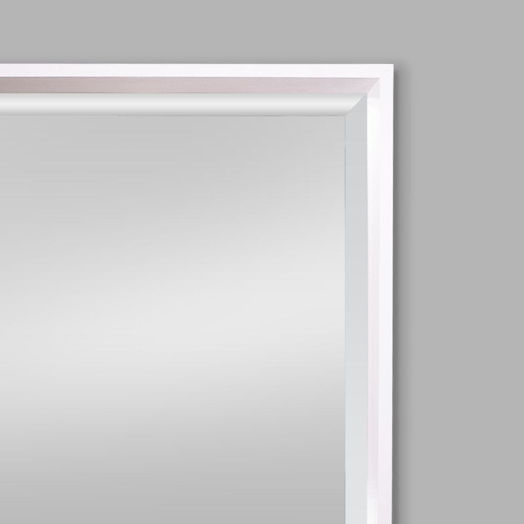 Nova White Natural Wood Rectangle Wall Mirror - 952 x 1257mm Mirror Leather Gallery White 952 x 1257 mm 