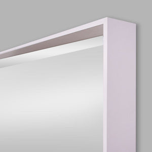Nova White Natural Wood Square Wall Mirror - 545 x 545mm Mirror Leather Gallery 