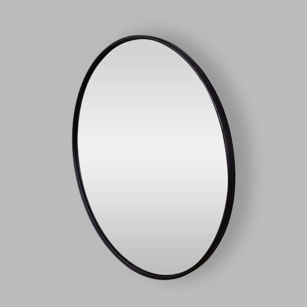 Fallon Black Round Wall Mirror Mirror Leather Gallery 