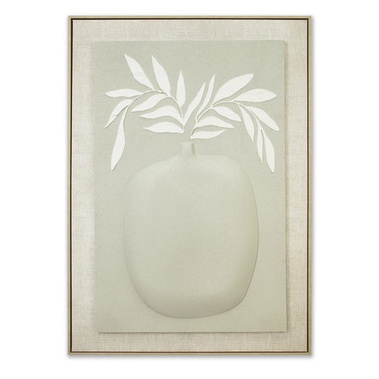 Textured Hush Of The Grove wall art with natural linen-look background, modern wall decor and bedroom wall art.